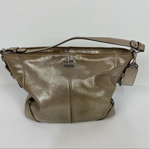 Coach Tan Chelsea Hobo Y2K Metallic Shoulder Bag Purse - Picture 1 of 12